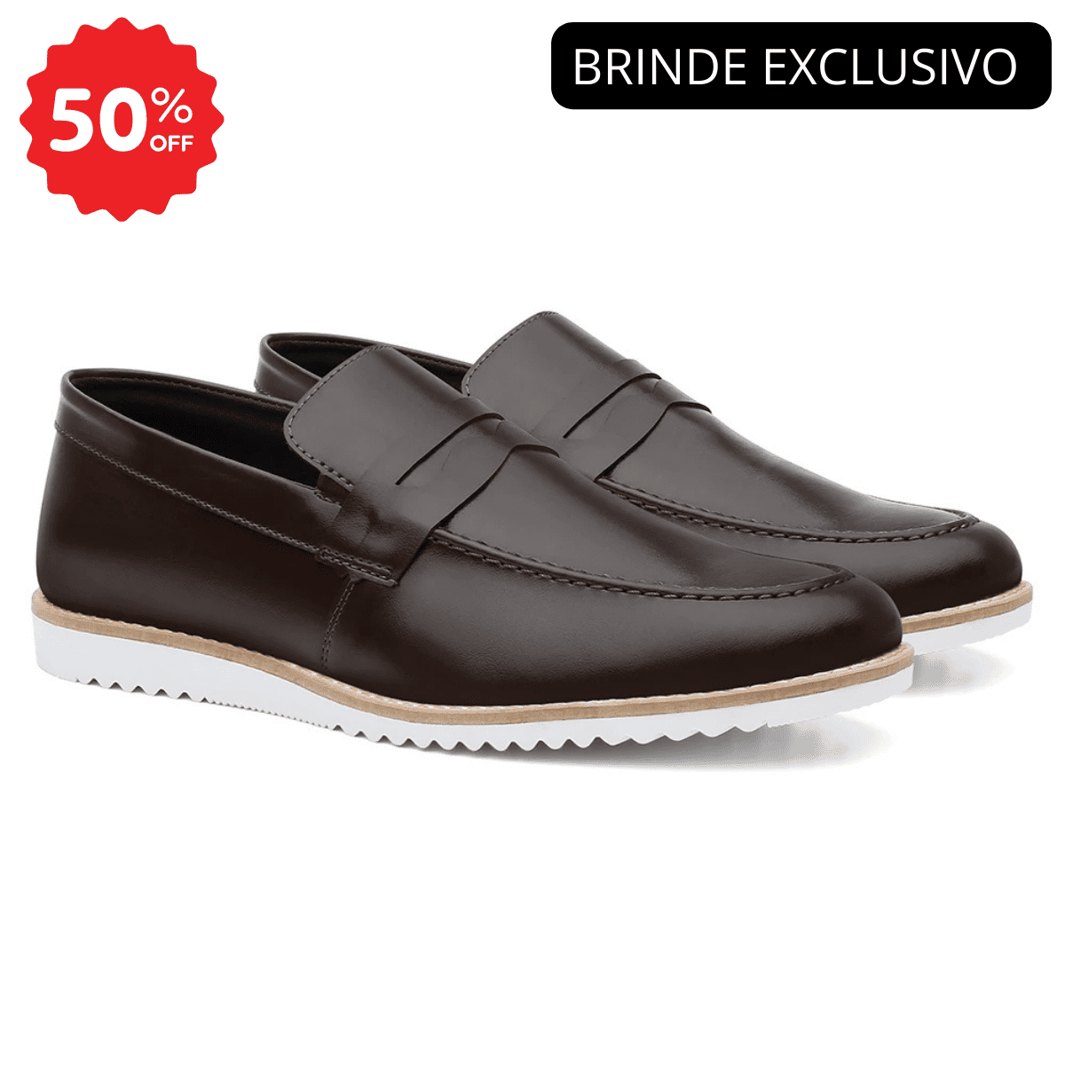 Sapatos Socias Axl Masculino + Chinelo de Brinde
