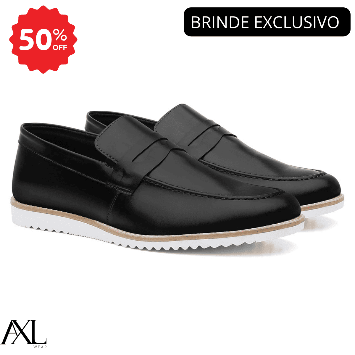 Sapatos Socias Axl Masculino + Chinelo de Brinde